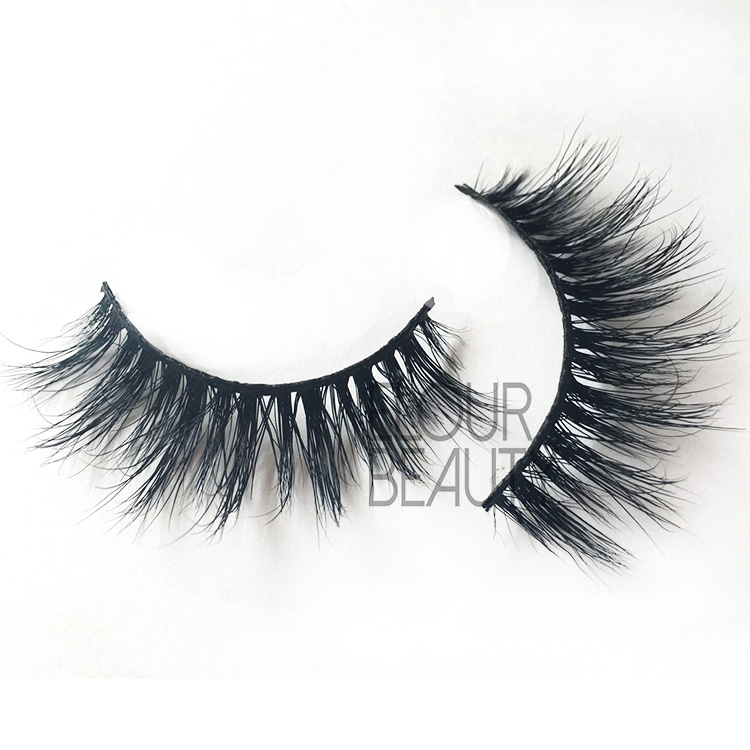 3D real mink false lashes with customer packaing China EJ84